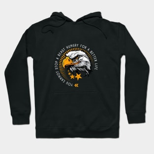 Golden Eagle with Stars and Quote Hoodie